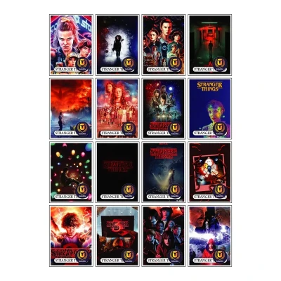 استیکر کالامیکس مدل چیزهای عجیب طرح stranger things مجموعه 16 عددی