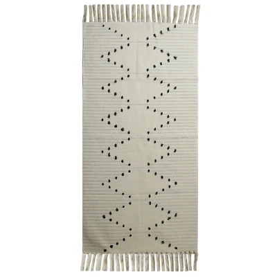 گلیم ماشینی هوم اند لایف مدل باربارا طرح موج دار کد 970005