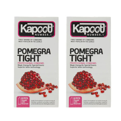 کاندوم تنگ کننده کاپوت مدل pomegra tight دو بسته 12 عددی