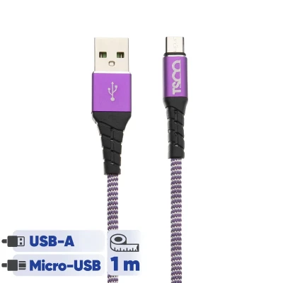 کابل تبدیل USB به microUSB تسکو مدل TC A194 طول 1 متر