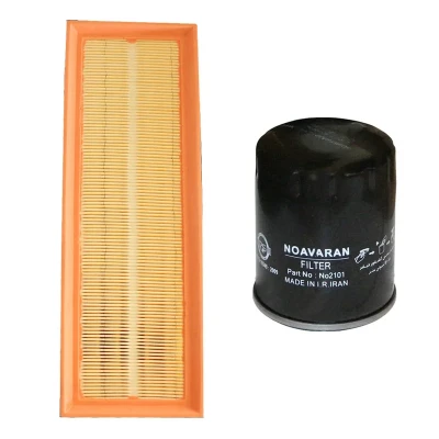 فیلتر روغن خودرو نوآوران فیلتر مدل P2101S مناسب برای پژو 405 به همراه فیلتر هوا
