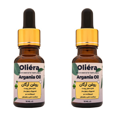 روغن مو آرگان اُلیئرا مدل +A حجم 15 میلی لیتر بسته 2 عددی
