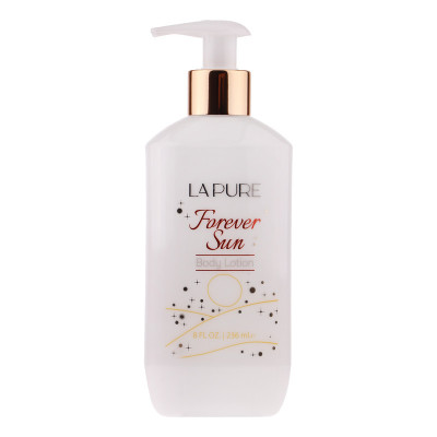 لوسیون بدن کرمی لپیور مدل Forever Sun حجم 236 میلی‌لیتر مناسب بانوان، مرطوب‌کننده و ضد خشکی پوست با ترکیبات گلیسیرین، آلانتوئین و پارافین مایع، جذب سریع و رایحه ماندگار