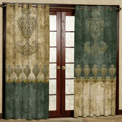 پرده پانچی مدل مخمل کد 6285 سایز 280x140 سانتی متر