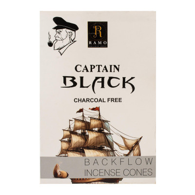 عود رامو مدل آبشاری رایحه ادکلن CAPTAIN BLACK بسته 10 عددی