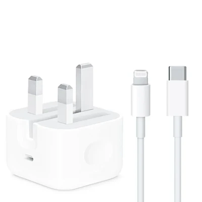 شارژر دیواری 25 وات مدل iphone 14promax به همراه کابل لایتنینگ