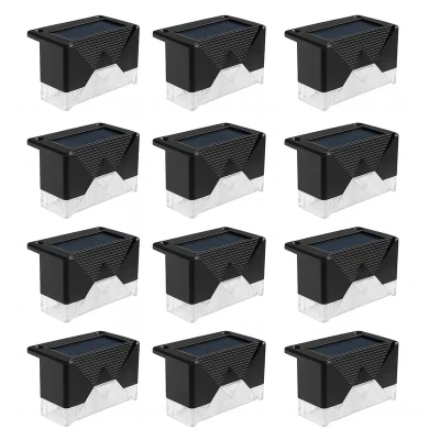 چراغ پارکی خورشیدی  طرح لب پله ای مدل SOLAR DECK LIGHTS مجموعه 12 عددی