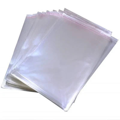 سلفون بسته بندی مدل لبه چسب دار سایز 10*8 سانتی متر بسته 50 عددی