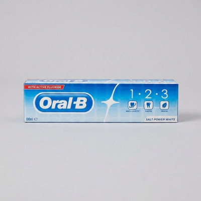 خمیر دندان اورال- بی مدل 1.2.3 Salt Power White حجم 100 میلی لیتر