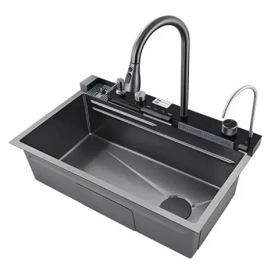 سینک ظرفشویی استیل توکار یک لگنه مدل 5 کلید