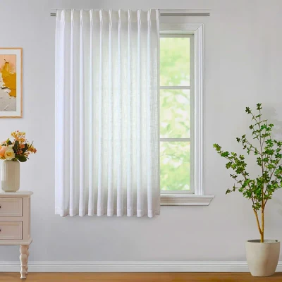 پرده تیکو دکو مدل حریر کلاسیک 7160 دوخت ساده سایز 160x295 سانتی‌متر