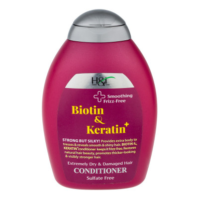 نرم‌کننده مو هرباتک مدل Biotin & Keratin حجم 385 میلی‌لیتر
