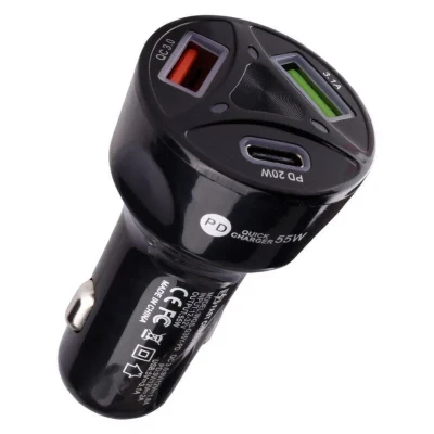 شارژر فندکی 55 وات پی دی مدل FAST CHARGER 55W