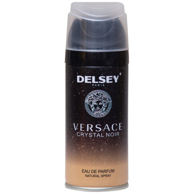 اسپری خوشبو کننده بدن زنانه دلسی مدل Versace Crystal Noir حجم 150 میلی لیتر