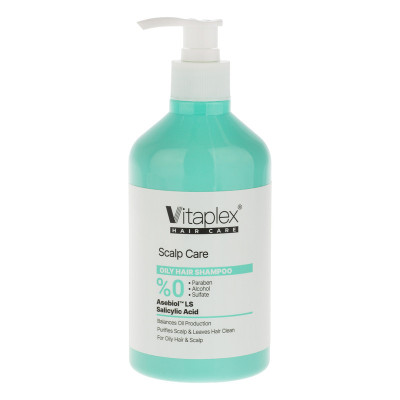 شامپو مو ویتاپلکس مدل Scalp Care مناسب برای موهای چرب حجم 500 میلی‌لیتر