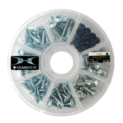 پیچ سرمته هامر مدل واشر‌دار و سر‌تخت کد Multiple S.C بسته 120 عددی