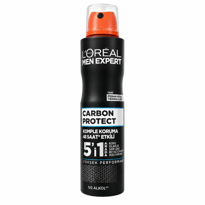اسپری ضدتعریق مردانه لورآل مدل Carbon Protect 5in1 حجم 150 میلی‌لیتر