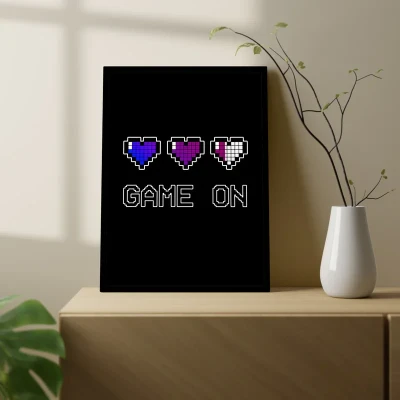 تابلو مدل انگیزشی و گیمینگ game on بازی در جریان است