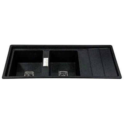 سینک ظرفشویی گرانیت توکار دو لگنه مدل 120M-AKL