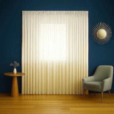 پرده اسپی توره مدل حریر ساده دوخت ساده - متغیر سایز 280 × 140 سانتی‌متر