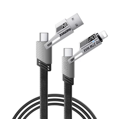 کابل تبدیل USB-C  USB به USB-C  لایتنینگ ریمکس مدل RC-C189  طول 1 متر