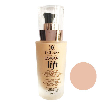 کرم پودر مایع SPF15 آی کلس مدل Comfort Lift شماره 02 مناسب برای پوست چرب و مختلط حجم 30 میلی لیتر
