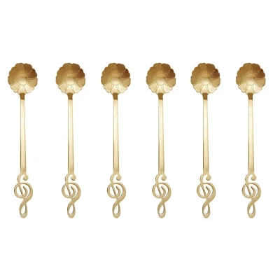 قاشق بستنی خوری مدل spoon flower مجموعه 6 عددی