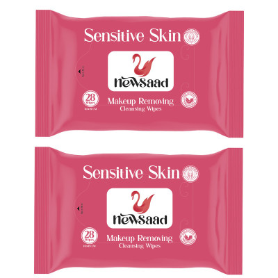 دستمال مرطوب نیوساد مدل Sensitive-W2 دو بسته 28 عددی