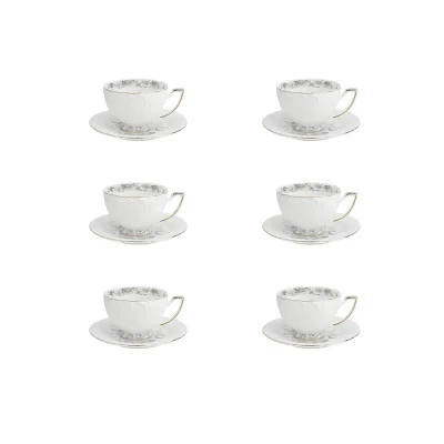سرویس قهوه خوری 12 پارچه 6 نفره شاهین مدل dantella f