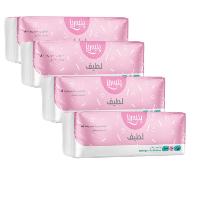 نوار بهداشتی پنبه ریز مدل Large-Blue مجموعه 4 عددی