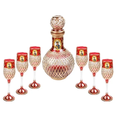 سرویس پارچ و لیوان 7 پارچه مدل شاه عباسي كد ٥٠٢