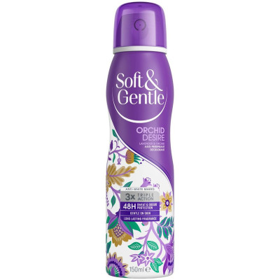 اسپری دئودرانت زنانه سافت اند جنتل مدل ORCHID DESIRE حجم ۱۵۰ میلی‌لیتر