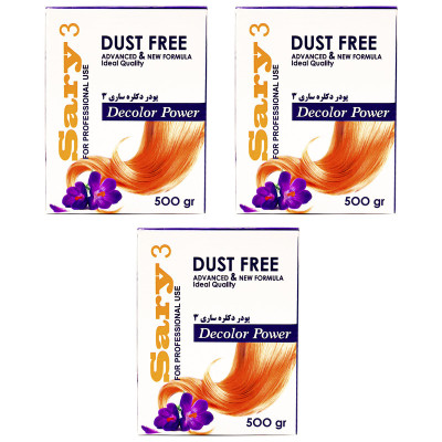 پودر دکلره ساری 3 مدل DP-1 وزن 500 گرم مجموعه 3 عددی