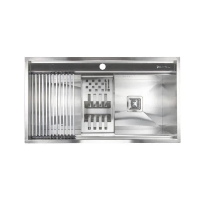 سینک ظرفشویی استیل توکار یک لگنه کمتال مدل A-74