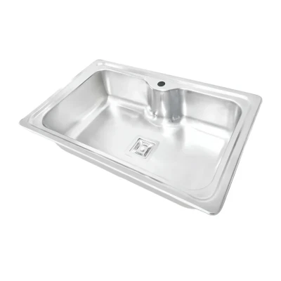 سینک ظرفشویی استیل توکار یک لگنه نگین الماس مدل SA54