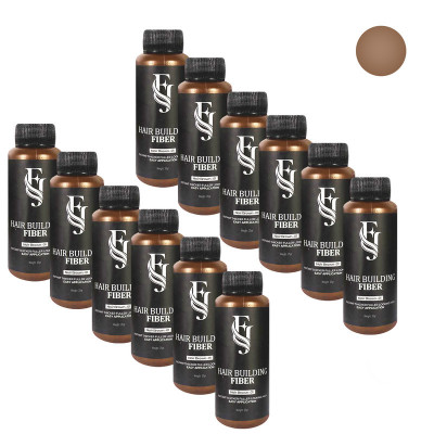 پودر پر پشت‌ کننده مو افجه مدل H-BR012 وزن 20 گرم رنگ قهوه ای مجموعه 12 عددی