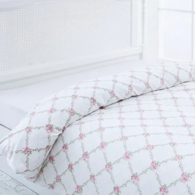 روکش لحاف پنبه انگلیش هوم مدل Rose Chain یک نفره سایز 220x160 سانتی‌متر