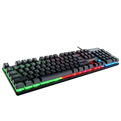 کیبورد گیمینگ ایلون مدل GK101 سوئیچ ممبران، Full-Size، نورپردازی RGB