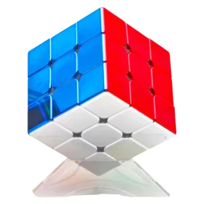 مکعب روبیک فکری 3×3 شنگشو مدل متالیک با پایه و دفترچه راهنما، مناسب آموزش و تقویت حافظه، درجه سختی متوسط، سبک و قابل حمل، بازی تک نفره آموزشی و مهارتی
