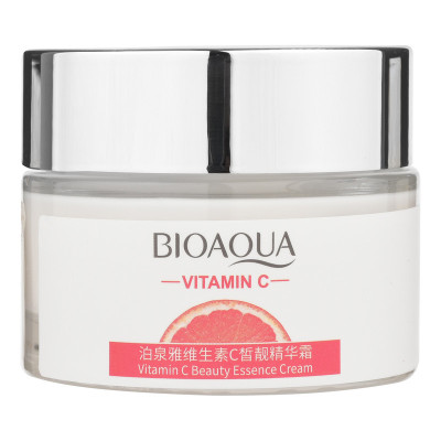 کرم روشن کننده روز و شب صورت بی آکوا مدل Vitamin C مناسب برای انواع پوست وزن 50 گرم