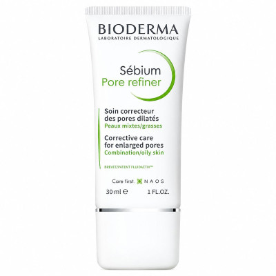 کرم کوچک کننده منافذ باز پوست بایودرما مدل Sébium Pore Refiner مناسب برای پوست چرب حجم 30 میلی لیتر