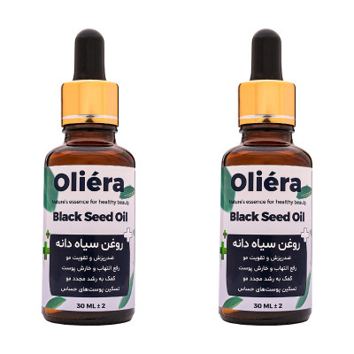 روغن سیاهدانه اُلیئرا مدل +A حجم 30 میلی لیتر بسته 2 عددی