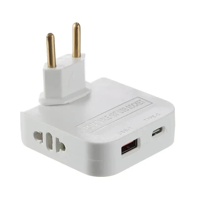 چندراهی برق مدل تاشو 4in1 W USB & type c