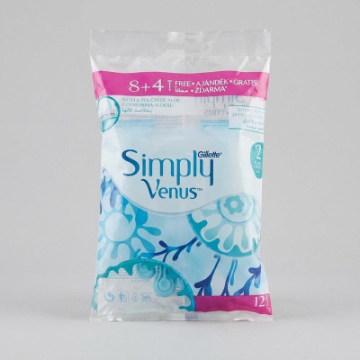 خودتراش ژیلت مدل Simply Venus بسته 12 عددی