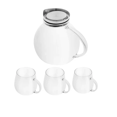 سرویس پارچ و لیوان 4 پارچه مدل درب استیل آبشاری