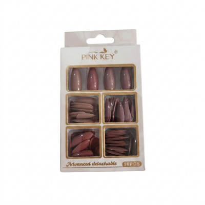 ناخن مصنوعی دست پینک کی مدل 0.12 بسته 96 عددی