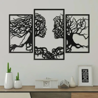 دیوارکوب مدل چوبی کد T36-2 مجموعه سه عددی