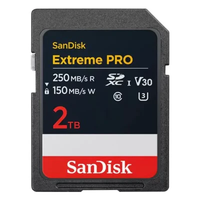 کارت حافظه SDXC سن دیسک مدل Extreme PRO کلاس 10 استاندارد UHS-I U3 سرعت 250MBs ظرفیت 2 ترابایت