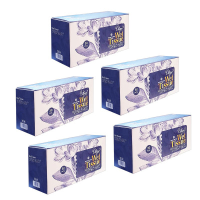 دستمال مرطوب ویهان مدل AntiBacterial پنج بسته 30 عددی