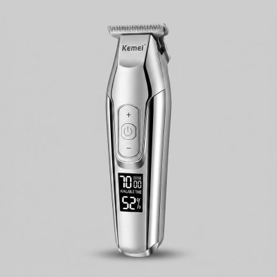 ماشین اصلاح موی سر و صورت کیمی مدل KM-5027 Professional با تیغه تیتانیوم پیشرفته، باتری لیتیوم یون 1400 میلی‌آمپر، شارژ تایپ‌سی، طراحی ارگونومیک و قابلیت استفاده خشک و مرطوب